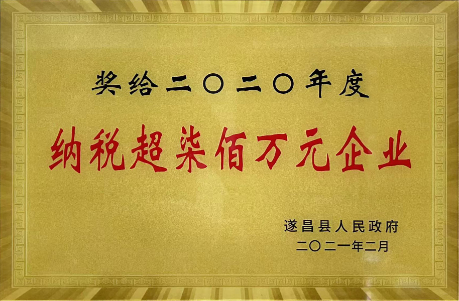 2020年度納稅超柒佰萬元企業(yè)