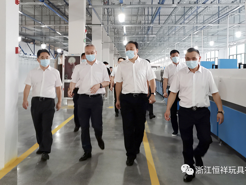 Wu Xiaodong, deputy secretary of Lishui municipal Party committee and mayor, visited Zhejiang Hengxiang Toy Co., Ltd