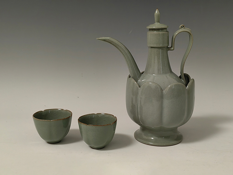 莲花温碗酒具