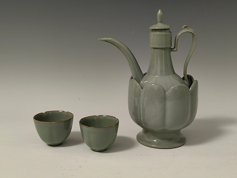 莲花温碗酒具